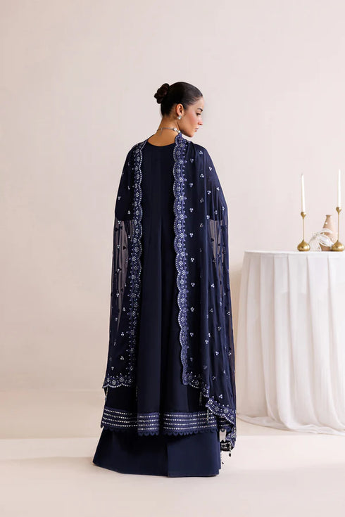 Farasha Embroidered Chiffon Suit Night Prism