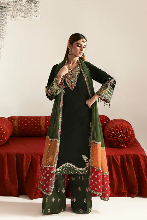 Emaan Adeel Embroidered Velvet Suit AARISH