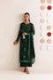 Farasha Embroidered Chiffon Suit Emerald Leaf