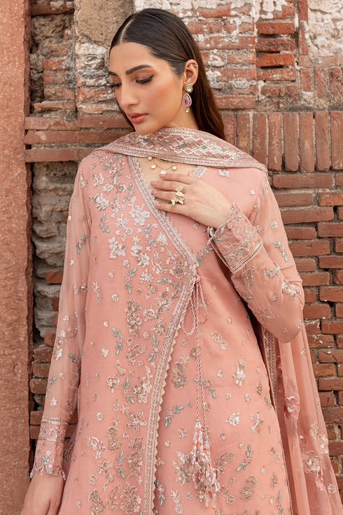 Farasha Chiffon 3 Piece Suit Peach Bell