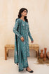 Farasha Digital Printed Khaddar 3 Piece Suit Cerulean