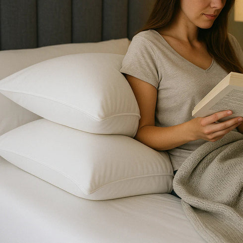 Hotel Quality Bounce Back Pillows with Pillow Case 2 Pack Soft Luxury Bed Pillow