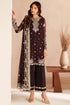 Farasha Embroidered Chiffon Suit Oak Charm