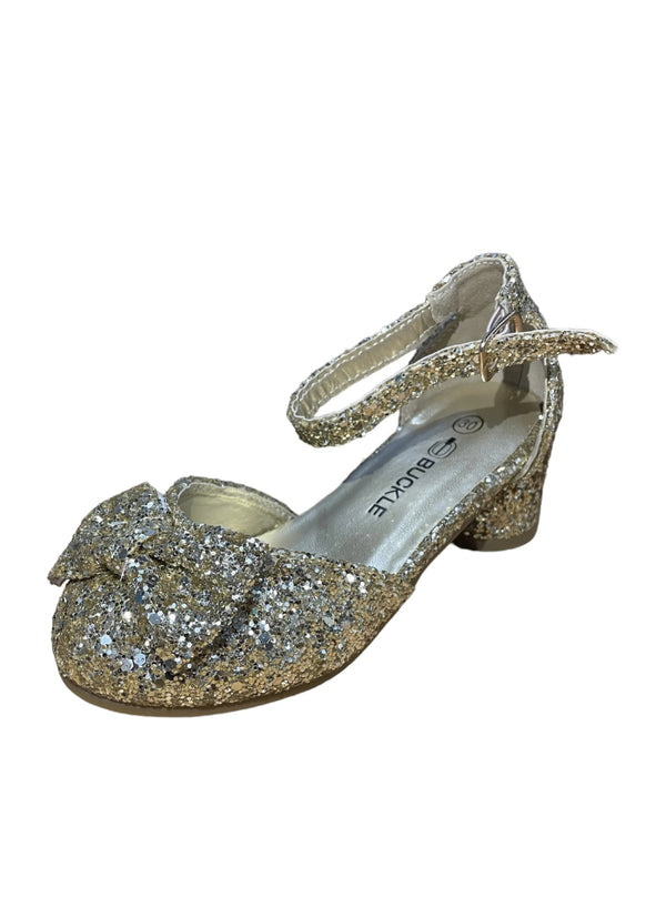 Kids Gold Glitter Shoes BS-608