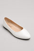 Women's White Closed Toe Ballet Flats