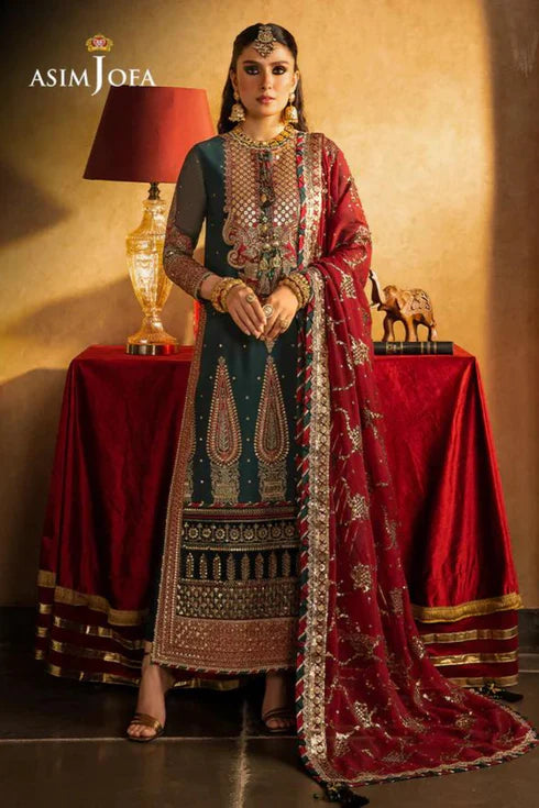 Asim Jofa Chiffon 3 Piece Suit AJVF-10