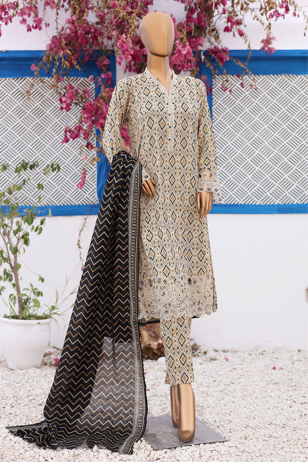 Bin Saeed Embroidered Printed Lawn 3 Piece BS-86