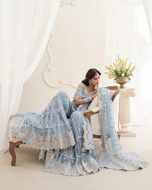 Faiza Saqlain Embroidered Net Suit Oya