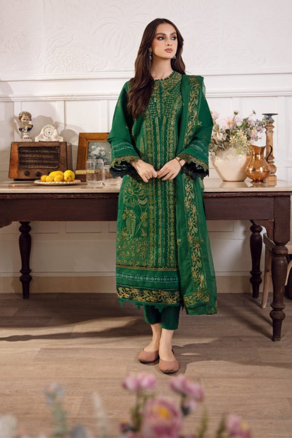 Gisele Embroidered khaddar 3 Piece Suit GREEN SORBET