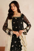 Farasha Embroidered Chiffon Suit Gold Shadow