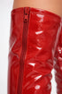 Women's Red Patent Thigh High Over The Knee Stiletto Boots Zip 12051