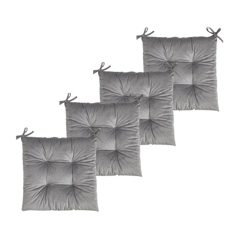 Velvet Seat Pad for Armchairs 40x40 with Ties Thick Armchair Pad