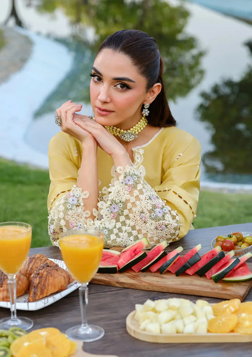 Elaf Embroiderd Lawn Suit ELH-4A DANDELION