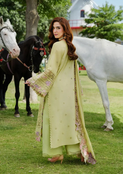 Elaf Embroiderd Lawn Suit ELH-1A PISTACIA