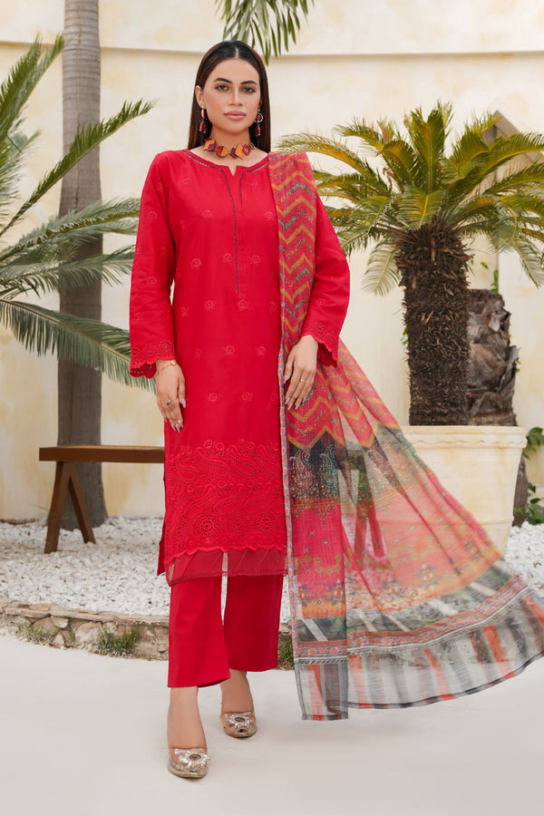 Bin Saeed Embroidered Chickenkari Lawn Suit BS-108