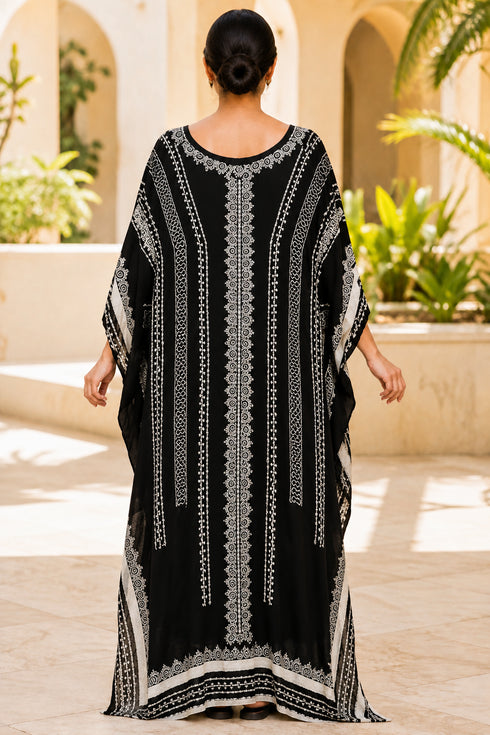 Miss Lavish London Women’s Plus Size Kaftan Dress – Batwing Beach Cover-Up for Summer Holidays
