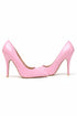 Pointy Toe Court Shoes Pink Patent Stiletto Heel Formal Elegant G-924