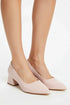 Women's Pink Block Heel Court Shoes G-225-5