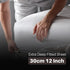 Shrinkage and Fade Resistant Deep Fitted Microfiber Sheets 30cm- Silver