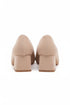 Women's Nude Block Heel Court Shoes G-225-4