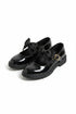 Girls Mary Jane School Shoes with Bow On Strap- Black Patent BET-78