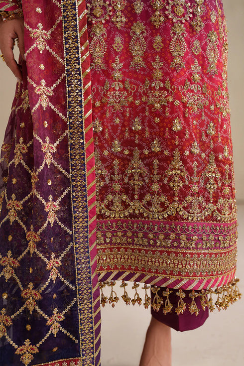 Baroque Embroidered Chiffon Suit UF-4369