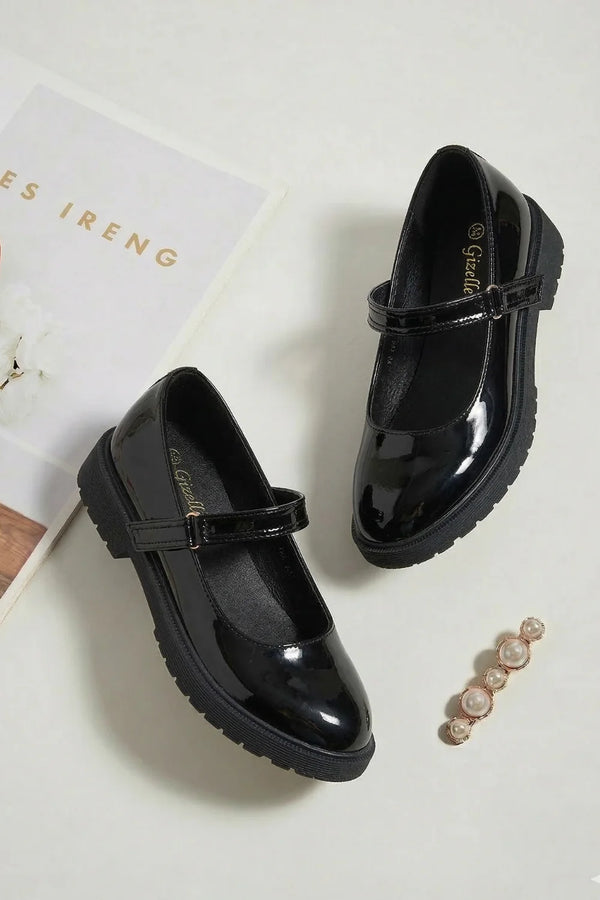 Girls Back to School Black Mary Jane Shoes
