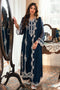 Azure Embroidered Khaddi Net Suit Stellar Blue