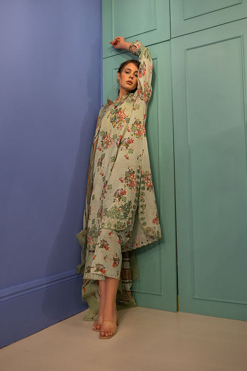 Sobia Nazir Embroidered Lawn 3 Piece suit DESIGN 5A