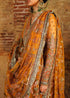 Hussain Rehar Embroidered Net 3 Piece Suit Saffron