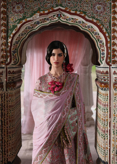 Hussain Rehar Embroidered Chiffon Suit Nain Rukhsaar