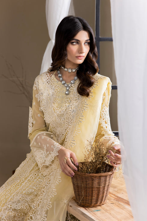 Iznik Embroidered Chiffon 3 piece suit CC-23 DELILAH