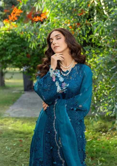 Elaf Embroiderd Lawn Suit ELY-06 SAPPHIRE