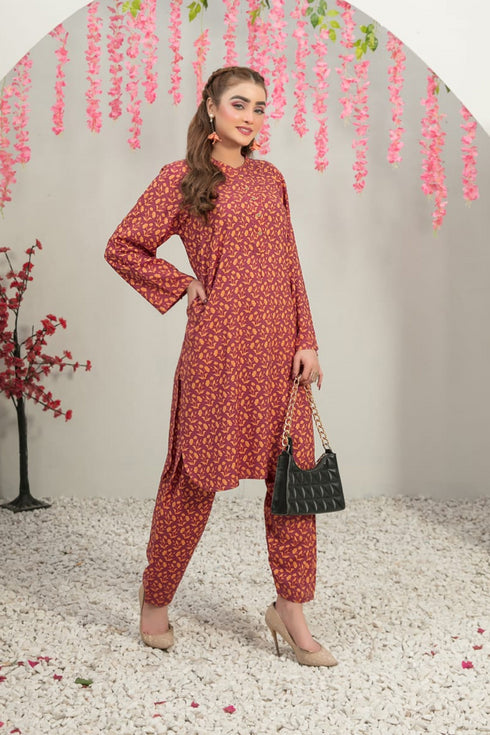 Tawkkal Digital Printed Linen 2 Piece D-9873