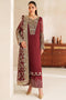 Farasha Embroidered Chiffon Suit Rouge Muse
