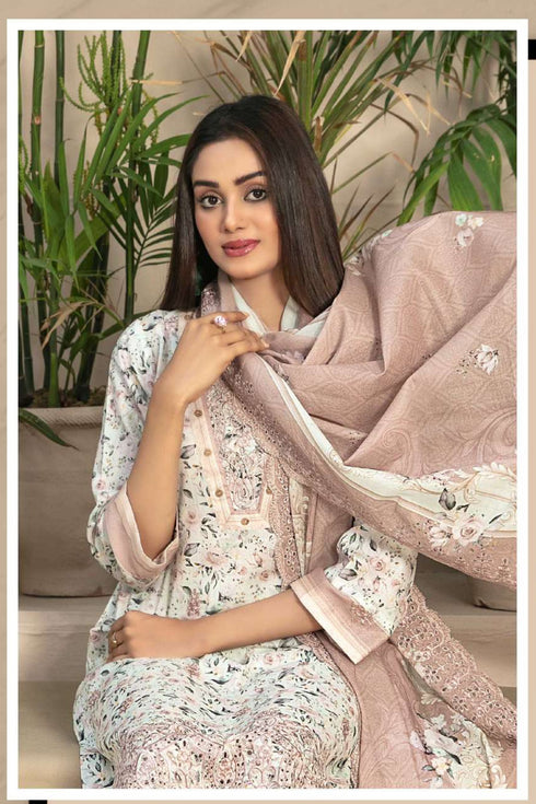 Tawakkal Embroidered Lawn 3 Piece Suit D-8877