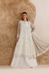 Farasha Embroidered Chiffon Suit Alpine White