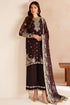 Farasha Embroidered Chiffon Suit Oak Charm