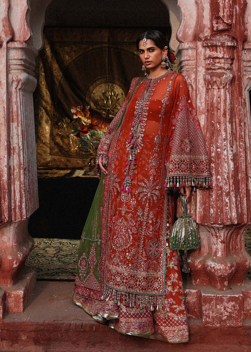 Hussain Rehar Embroidered Chiffon Suit Hemali