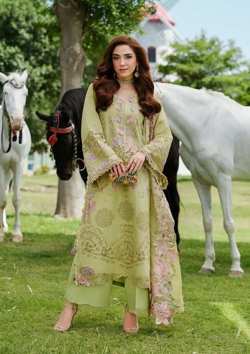 Elaf Embroiderd Lawn Suit ELH-1A PISTACIA