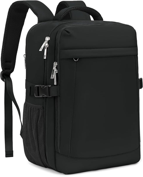 Yankony 40 × 30 × 20 cm Ryanair Cabin Dark Black Backpack – Underseat Travel Bag with Laptop Compartment