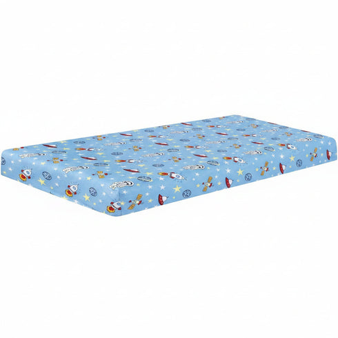 Cot Bed Sheets Super Soft Breathable Polycotton Fitted Sheet - Space Blue