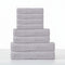Soft and Premium Egyptian Cotton Towels - 500 GSM Silver, Set of 8