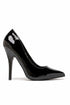 Pointy Toe Court Shoes Black Patent Stiletto Heel Formal Elegant G-924