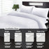 Bedding Set Brushed Microfiber Satin Stripes Easy Care Duvet Cover with Pillowcases - White