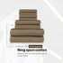 Soft and Premium Egyptian Cotton Towels - 500 GSM Brown, Set of 8