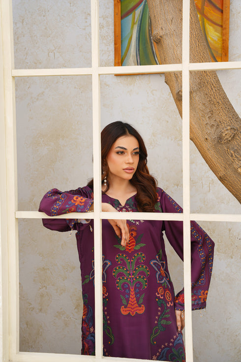 Attire Designer Digital Printed Silk 2PC Suit AD-01