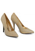 Women's Gold Glitter Diamante Pointed Toe Stiletto Heel Court Shoes – G-924