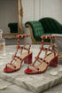 Red Patent Ankle Strap Heel BS-7