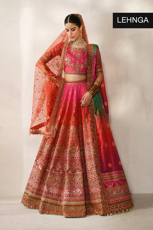 Baroque Embroidered Raw Silk Suit CH14-03